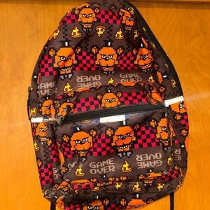 Five Nights at Freddy's (FNAF) "Game Over" 16" Backpack – Retro 8-Bit Pixel